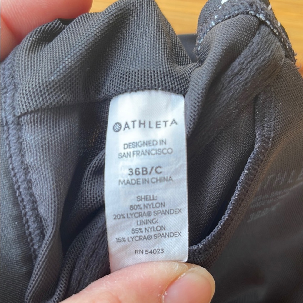 Athleta Black Striped bikini top - Picture 4 of 7